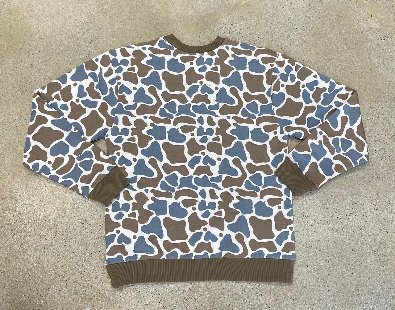Home Bound Lab Blue Old School Camo Crewneck
