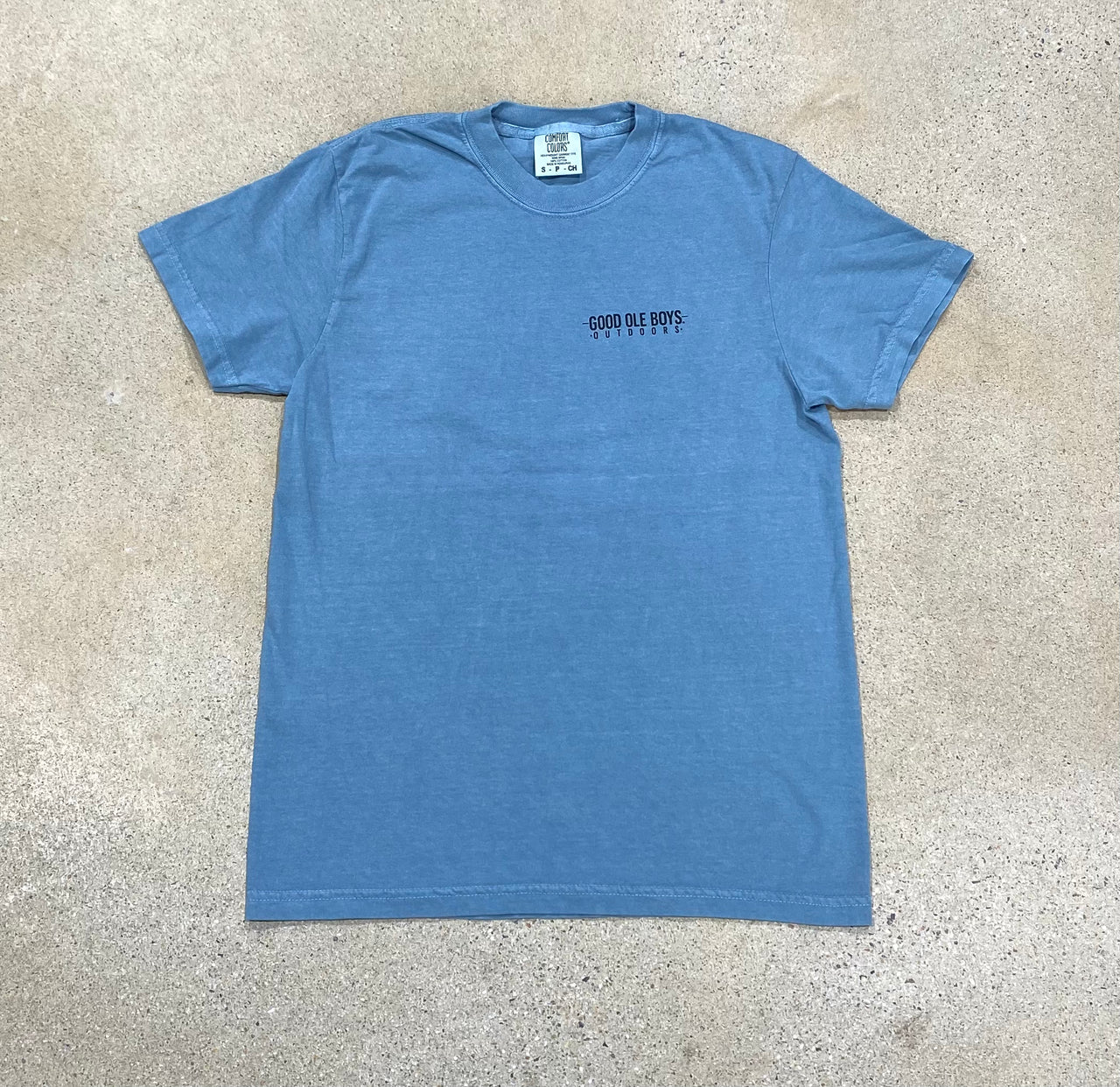 Good Ole Boys Black Lab Rectangle Tee -  Ice Blue