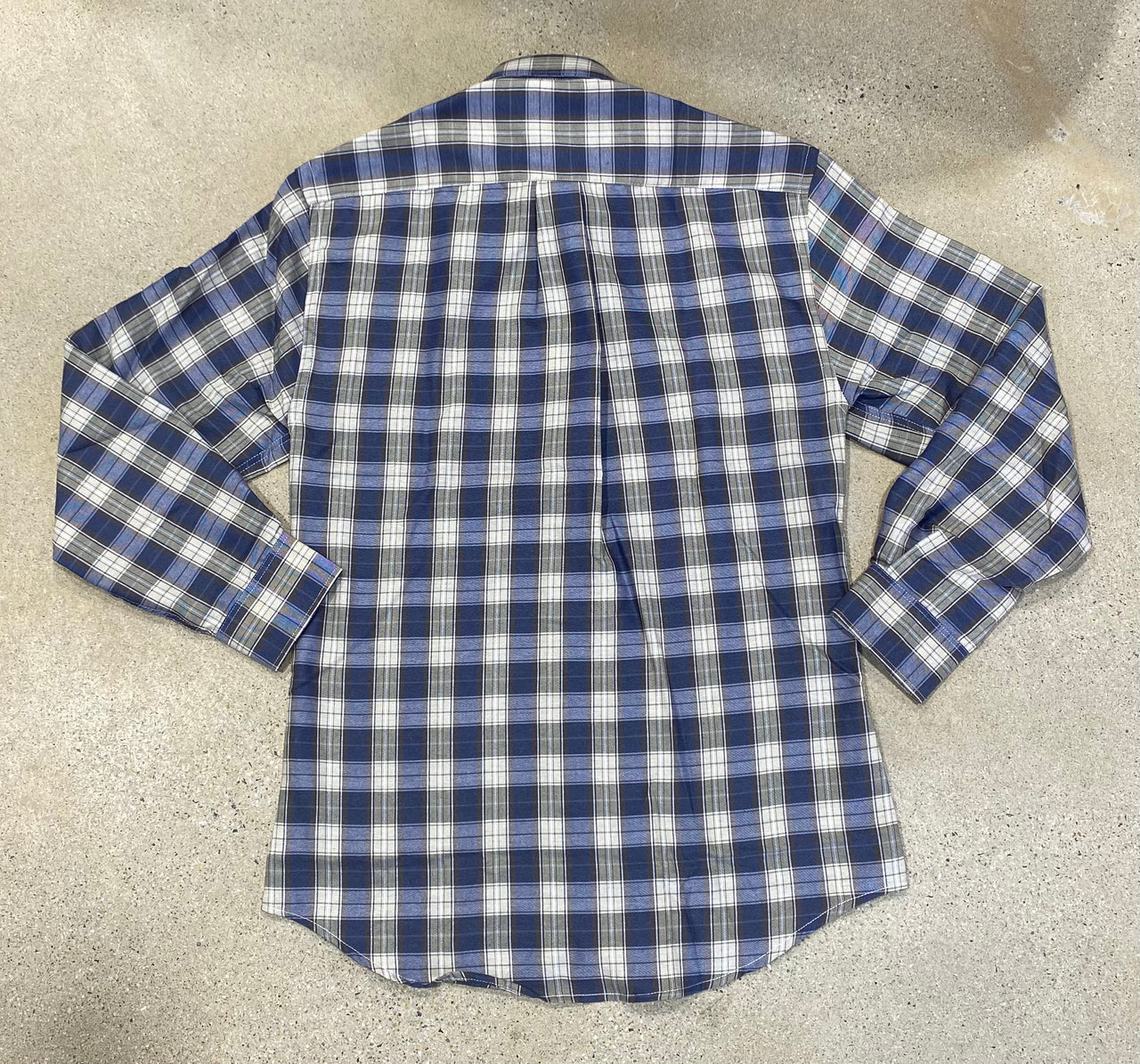 Southern Casanova Long Sleeve Button Down - Forge Indigo Plaid