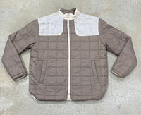 Thumbnail for Southern Casanova Reversible Quilt Lofted Jacket - Wheat Grain