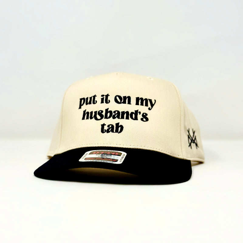 MHC Put It On My Husband's Tab Otto Cap - Natural/Black