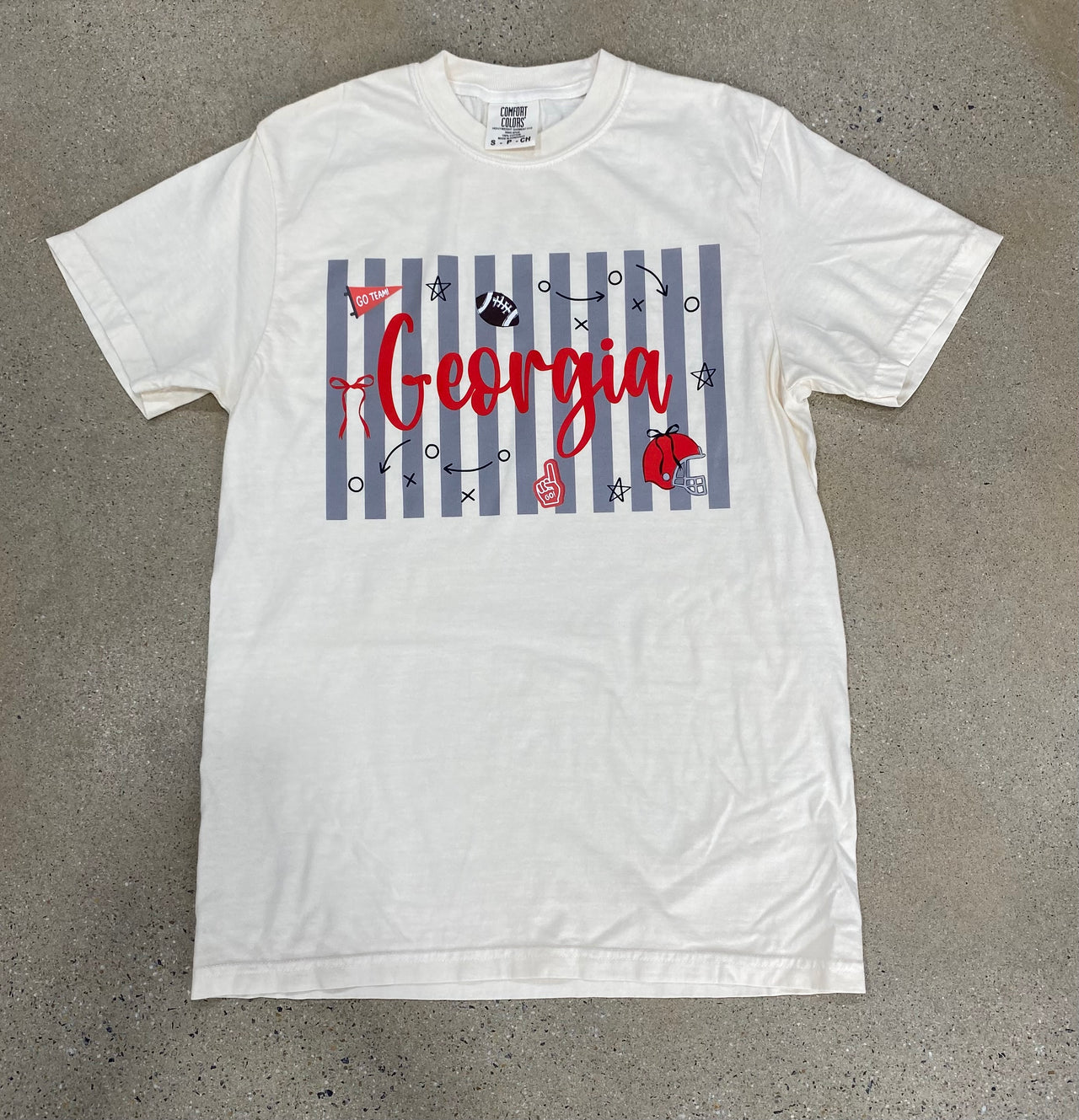 Georgia Football Game Plan Graphic Tee – Ivory
