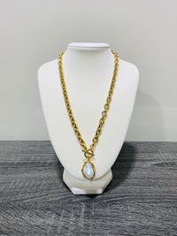 Thumbnail for Pearl Drop Toggle Necklace