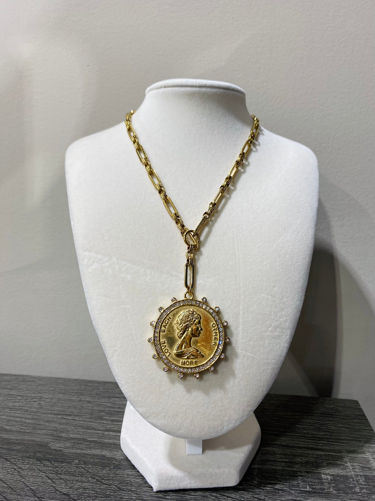 Love Each Other More Coin Necklace