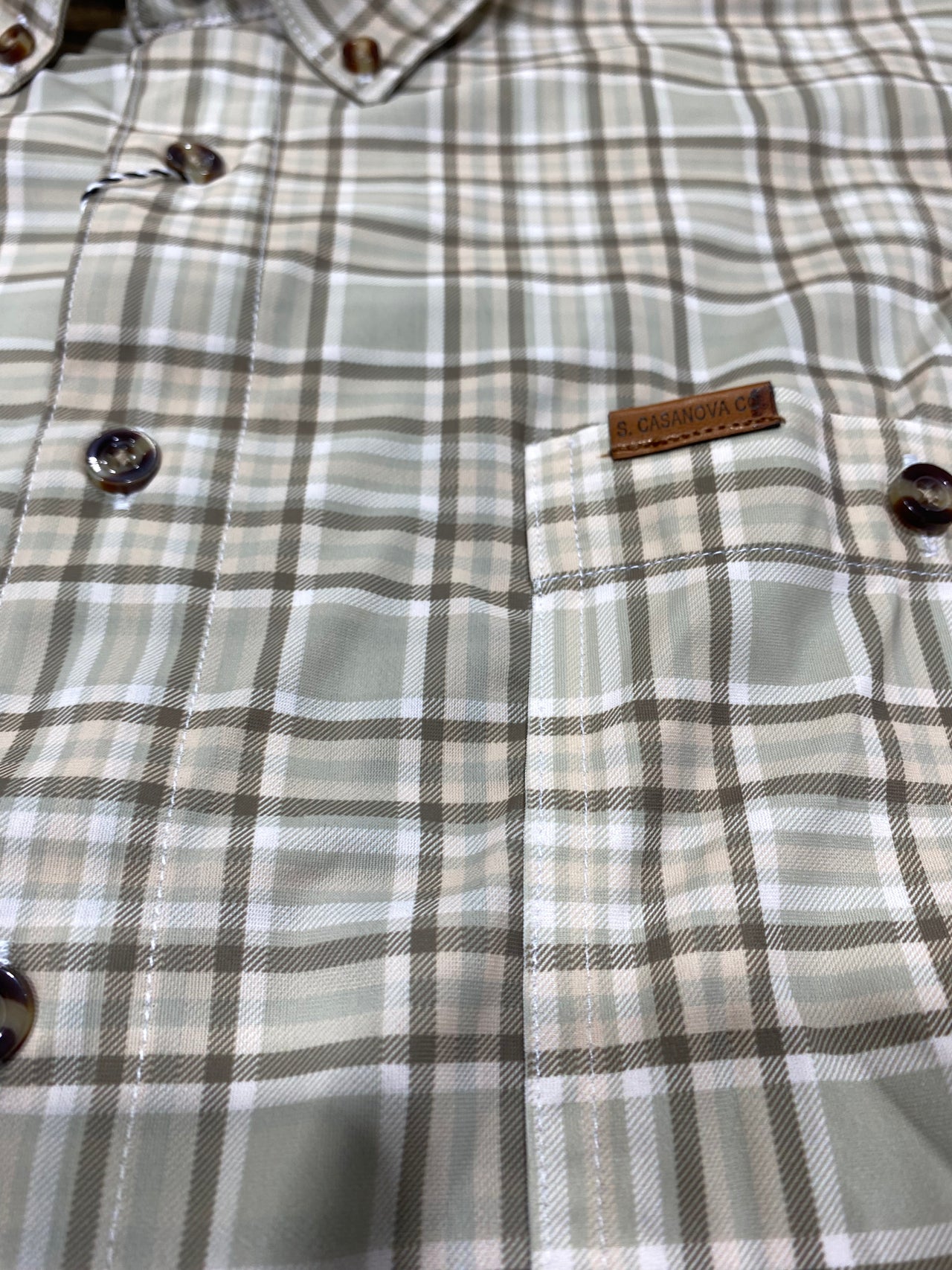 Southern Casanova Vented Sportsman Shirt - Woodland Mist Plaid