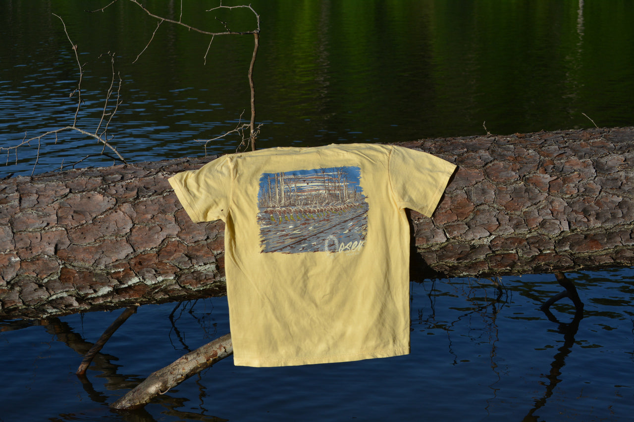 Ooser Hunt Co Log Pic Short Sleeve T-Shirt - Yellow