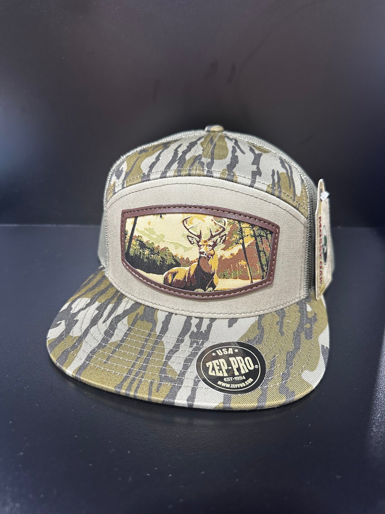 Buck Woven Patch 7 Panel Cap - Bottomland/Loden