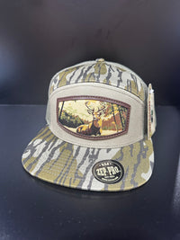 Thumbnail for Buck Woven Patch 7 Panel Cap - Bottomland/Loden