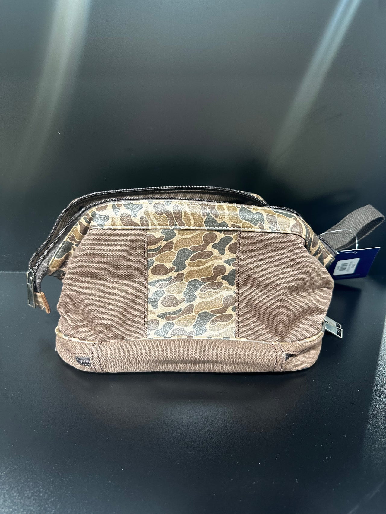 Old School Camo Brown Canvas Toiletry Bag - UGA