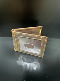 Thumbnail for Heather Brown Leather Money Clip Wallet