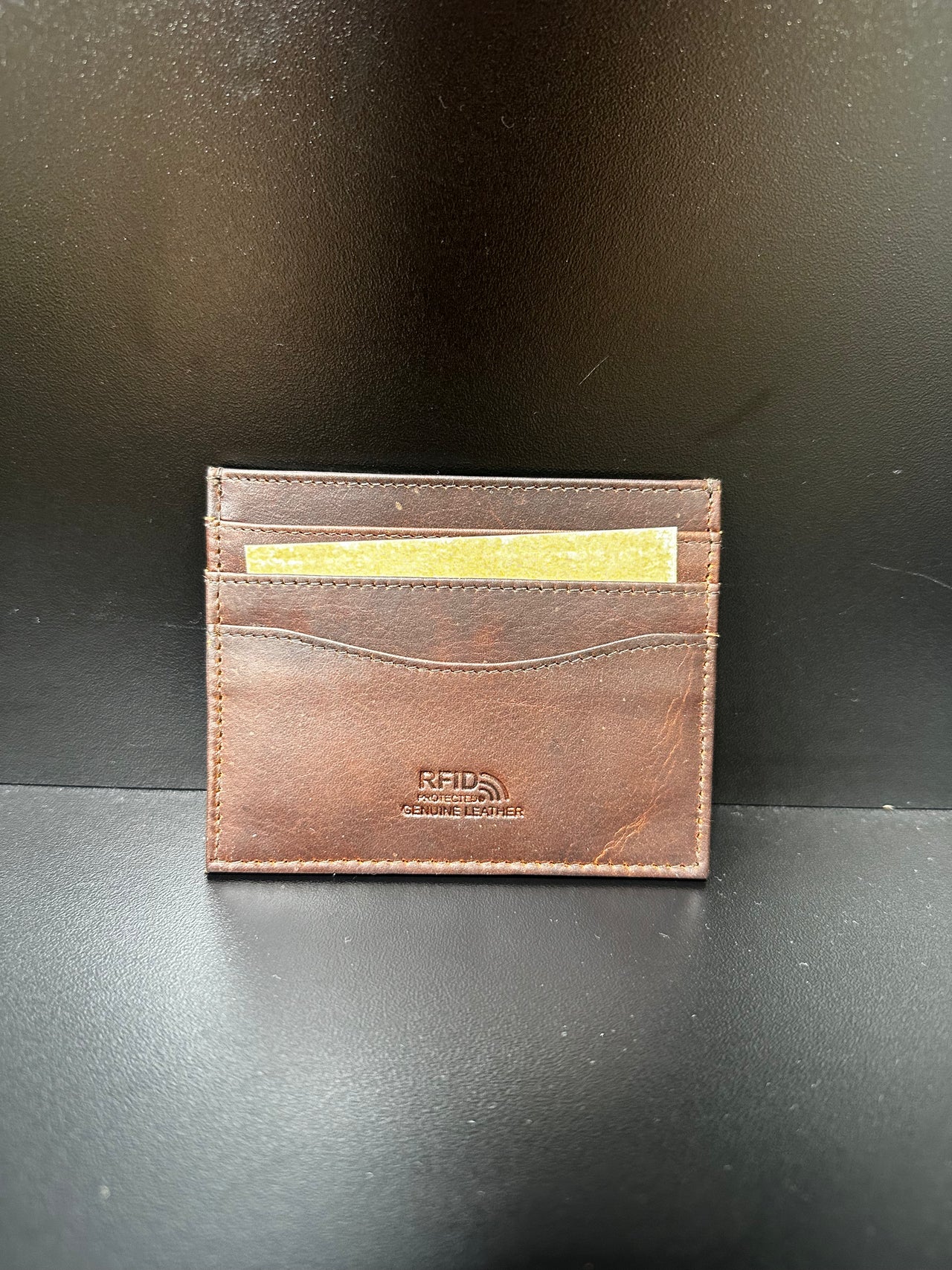 Jack Bull Honey Brown Leather Card Holder