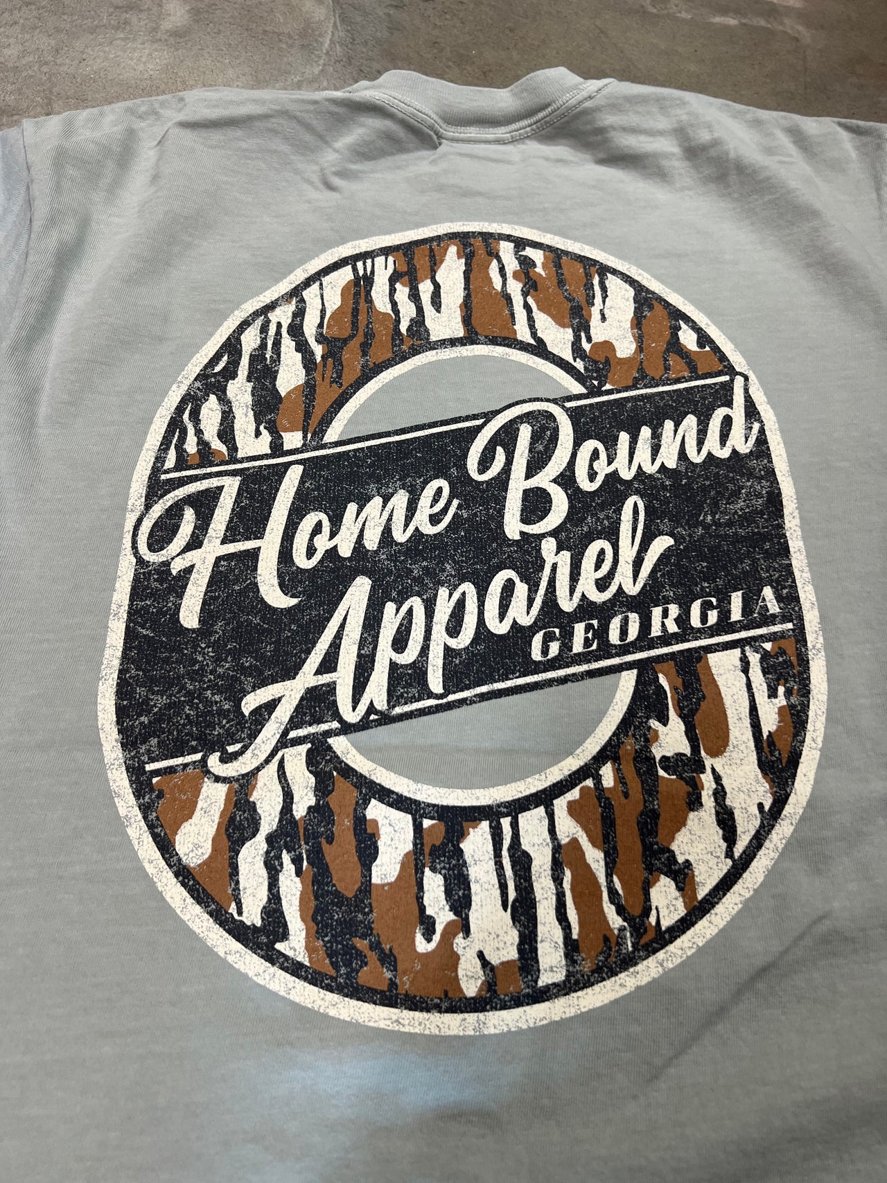 Home Bound Camo Oval Short Sleeve T-Shirt - Bay
