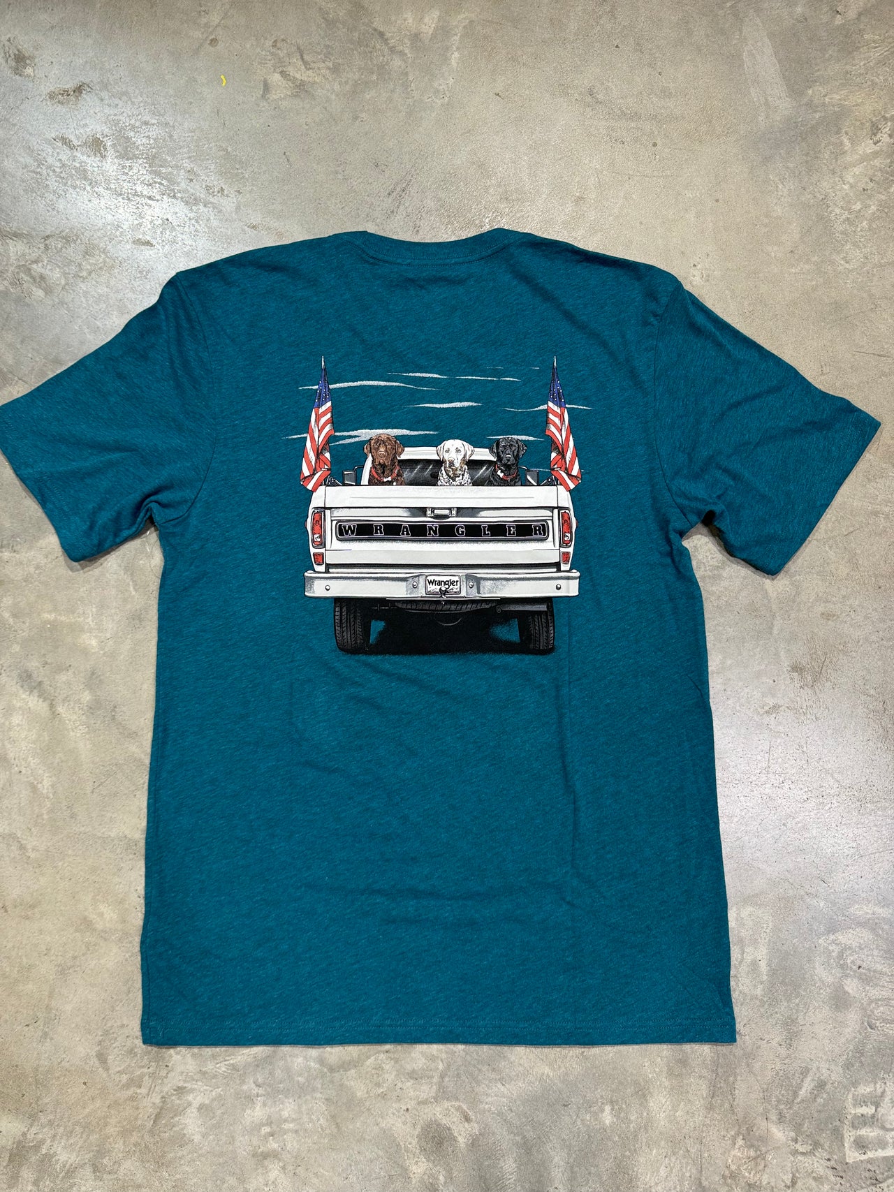 Tailgating Dogs SS Tee - Heathered Teal