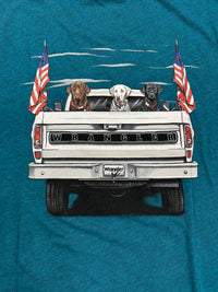 Thumbnail for Tailgating Dogs SS Tee - Heathered Teal