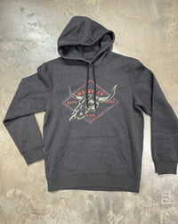 Thumbnail for Western Skull Hoodie - Charcoal