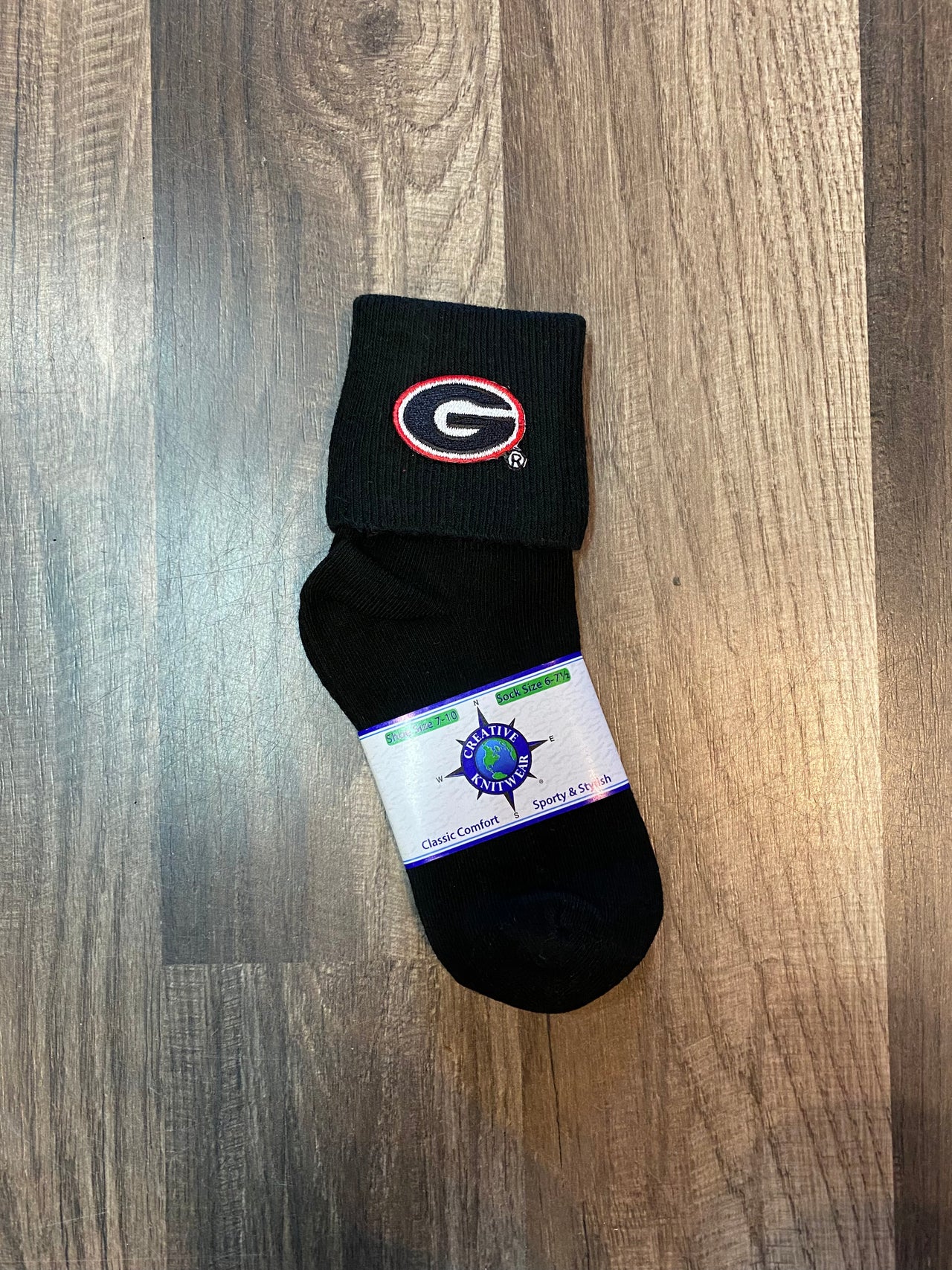 Baby Socks.UGA Logo.Black
