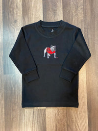 Thumbnail for Toddler. Long Sleeve Tee. Black. UGA Standing Dog Logo