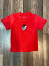 Thumbnail for Toddler. Short Sleeve Tee. Red. UGA Bulldawg Logo