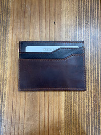 Thumbnail for Front Pocket Card Holder Brown Genuine Leather Wallet