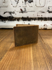 Thumbnail for Worn Brown Leather Bifold Wallet