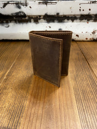 Thumbnail for Brown Leather Trifold Wallet