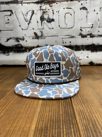 Thumbnail for GOB Antler Patch Performance Camo Cap in Blue Old School Camo. Premium quality materials, distinctive antler patch detailing, and performance technology for outdoor comfort. Adjustable fit and versatile style for a standout accessory in urban or outdoor settings.