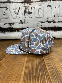 Thumbnail for GOB Antler Patch Performance Camo Cap in Blue Old School Camo. Premium quality materials, distinctive antler patch detailing, and performance technology for outdoor comfort. Adjustable fit and versatile style for a standout accessory in urban or outdoor settings.