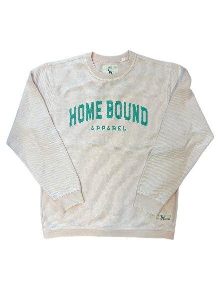 Blossom Bliss: Original Corded Soft Sweatshirt in Home-Bound Pink - Cozy Comfort for Stylish Stay-at-Home Chic!