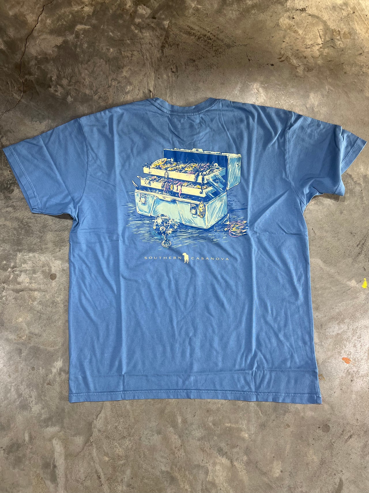 Southern Casanova Tackle Box Short Sleeve T-shirt - Flo Blue