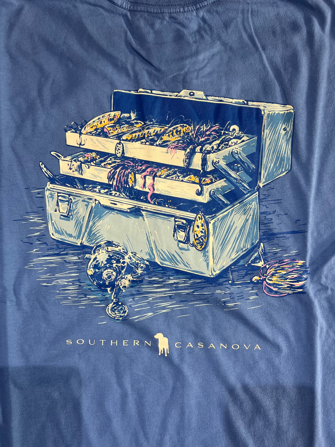 Southern Casanova Tackle Box Short Sleeve T-shirt - Flo Blue