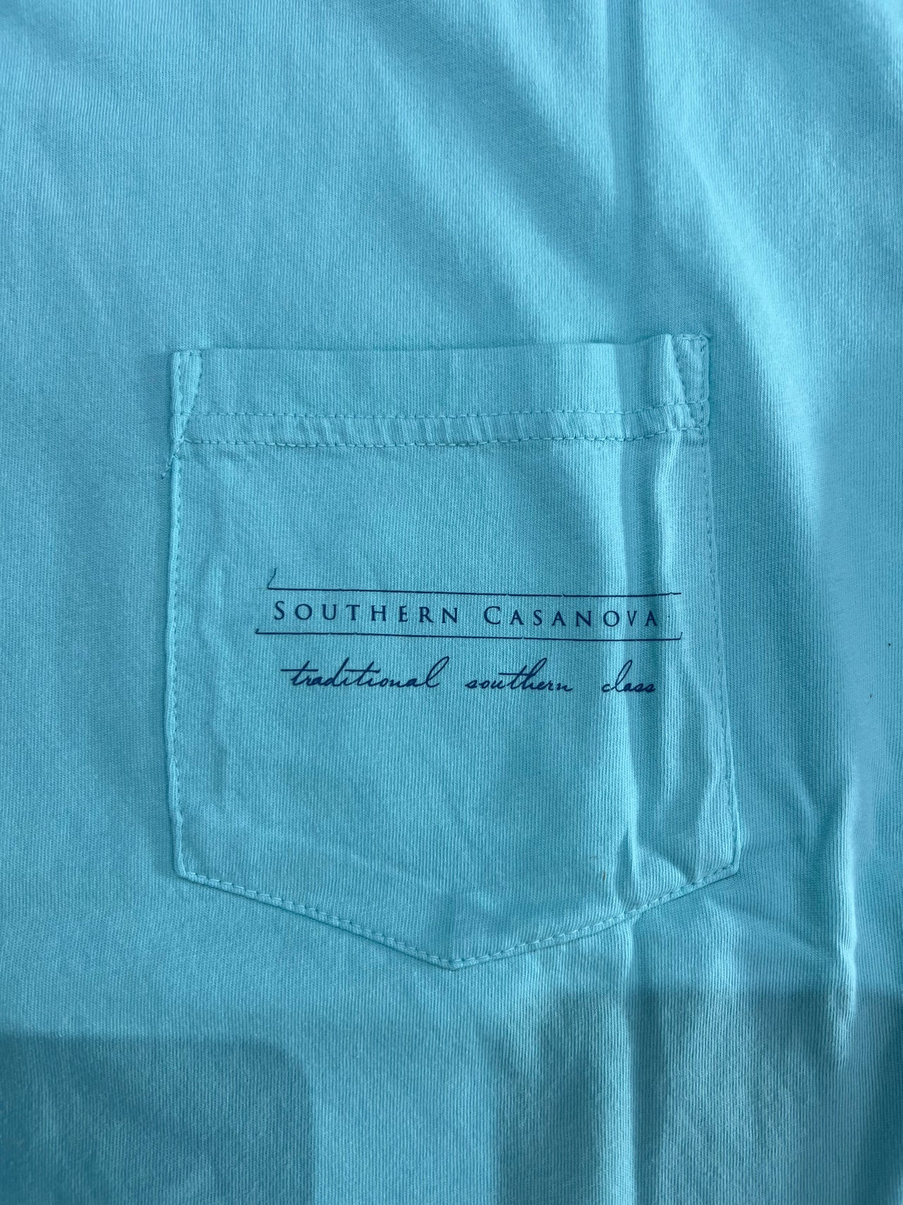 Southern Casanova Bottle Cap Logo Short Sleeve T-shirt - Turquoise Blue