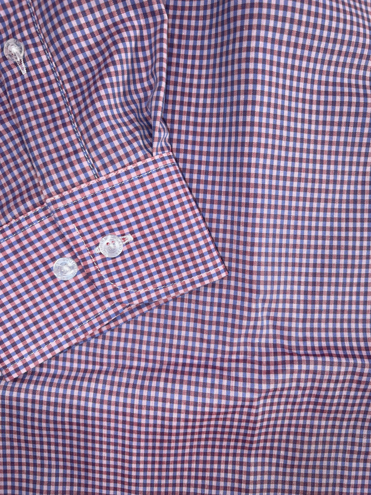 Fresh Lavender Gingham Long Sleeve Button Down Dress Shirt