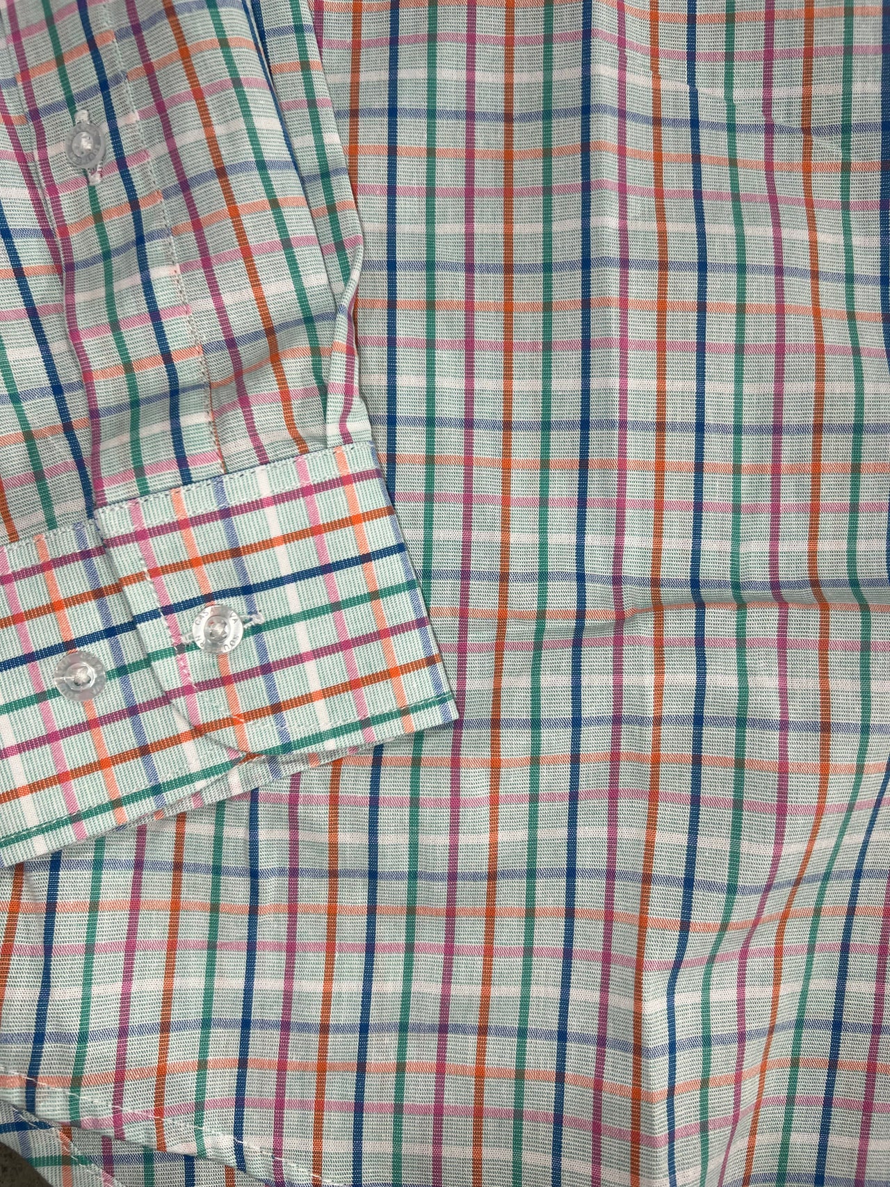 Aquaholic Multi-Color Check Button Down Dress Shirt