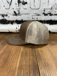 Thumbnail for Home Bound Flying Duck Leather Patch Cap - Waxed Buck/Khaki