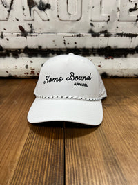 Thumbnail for Home Bound Golf Performance Rope Cap - White with White/Black Rope