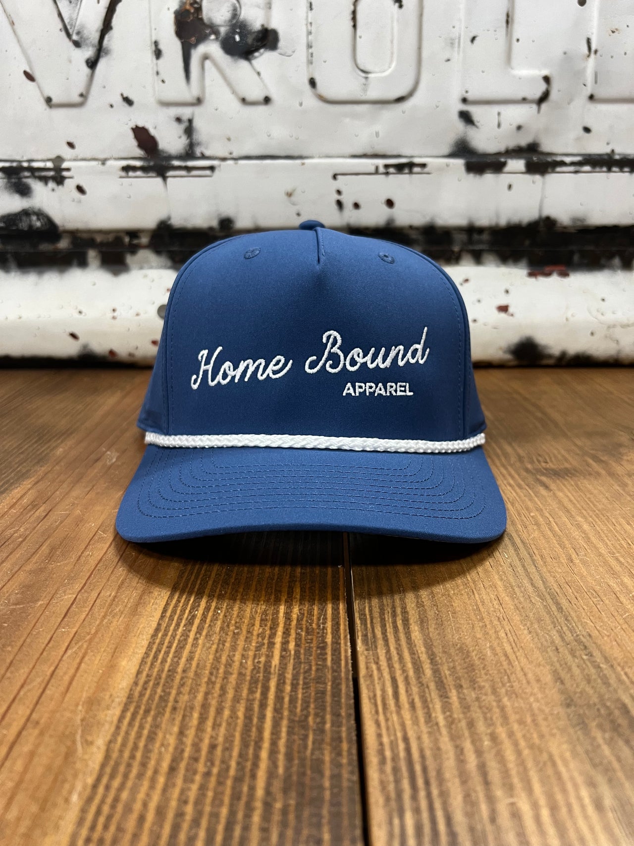 Home Bound Golf Performance Rope Cap - Blue with White Rope