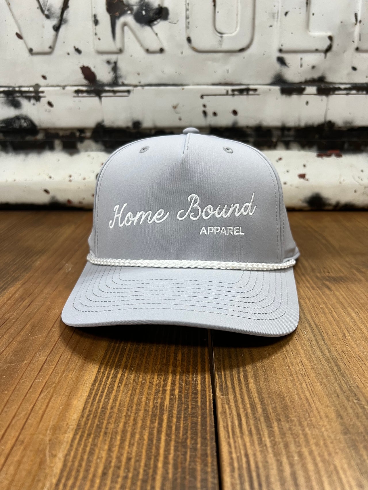 Home Bound Golf Performance Rope Cap - Grey with White Rope