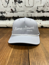 Thumbnail for Home Bound Golf Performance Rope Cap - Grey with White Rope