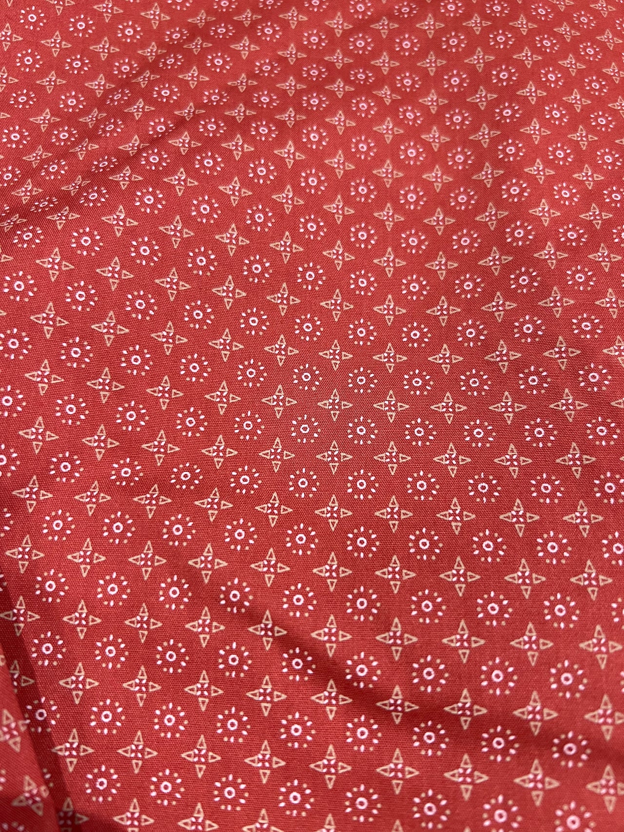 Wrangler Diamond Printed Washed Red Classic LS Button Down