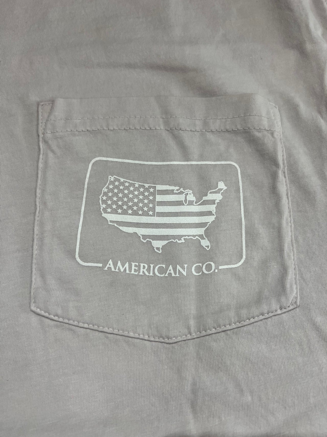 American Co USA Eagle SS Pocket Tee - Silver