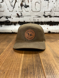 Thumbnail for Home Bound Flying Duck Leather Patch Cap - Waxed Buck Brown