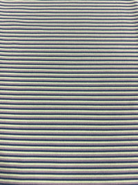 Thumbnail for A close-up image of a lime, silver, and teal striped polo shirt from Home Bound Brand, showcasing its vibrant colors and modern design.