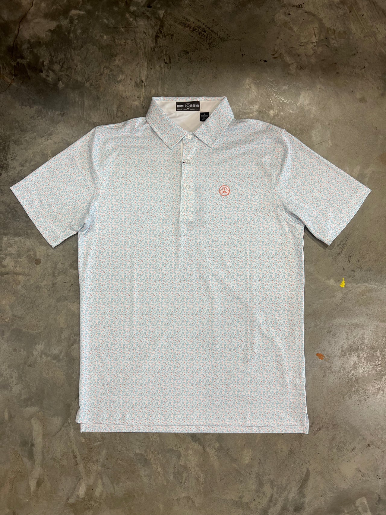 Home Bound Floral Print Performance Polo