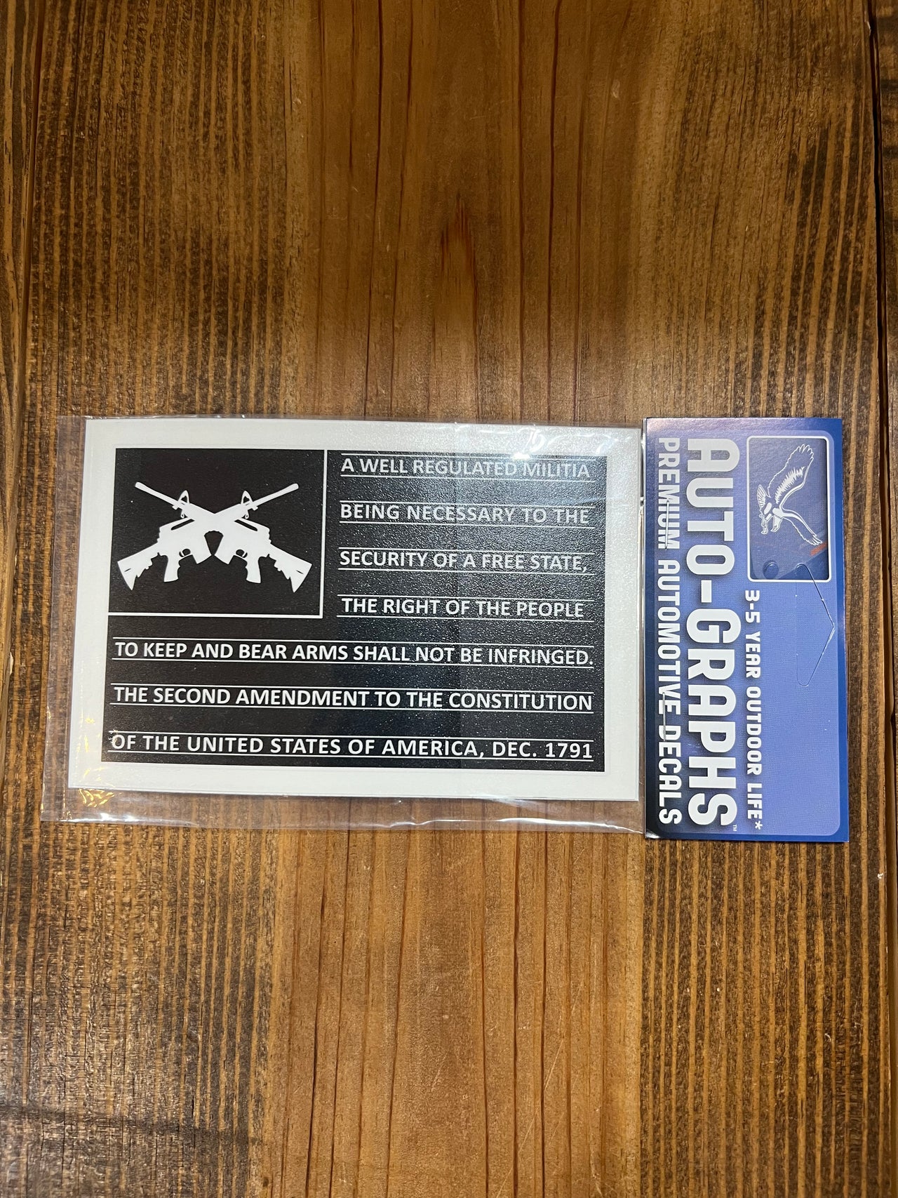 Second Amendment Flag Decal