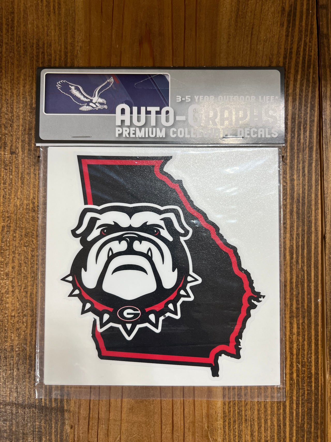 Georgia Bulldogs Uga State Outline Decal - Black