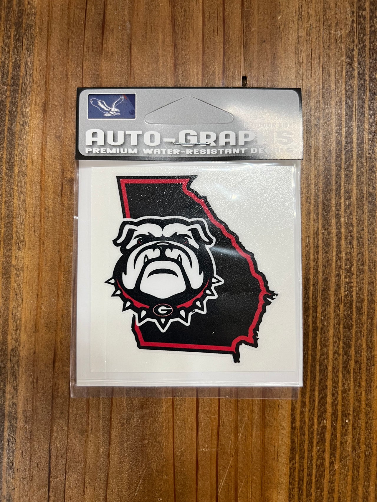 Georgia Bulldogs Uga State Outline Decal - Black