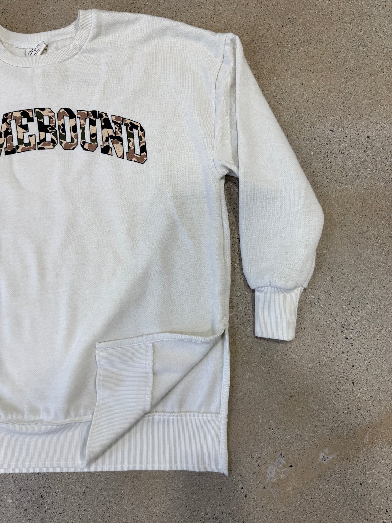 Camo Home Bound Ivory Crewneck