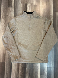 Thumbnail for Men's Wrangler Khaki Quilted Quarter Zip Pullover