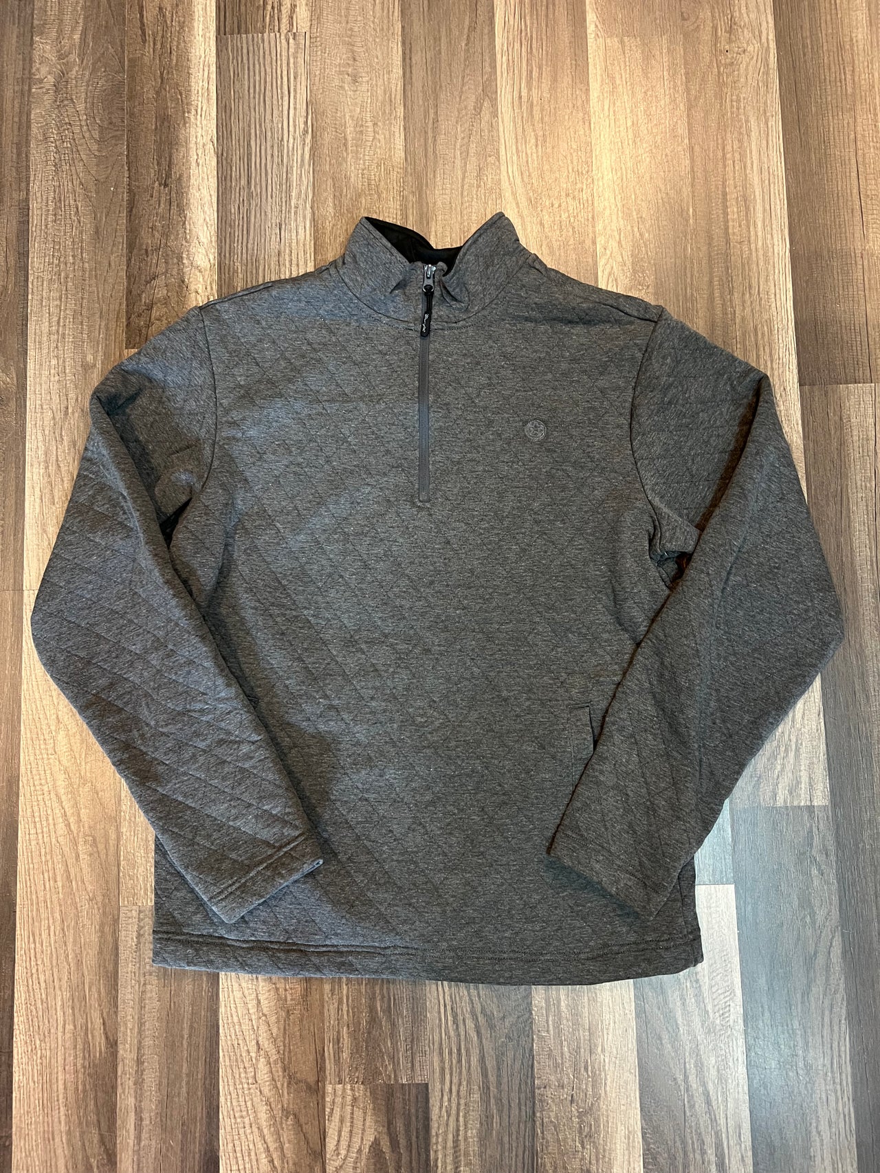 Wrangler Charcoal Quilted Quarter Zip Pullover