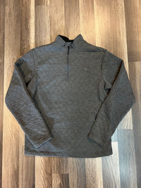 Thumbnail for Wrangler Charcoal Quilted Quarter Zip Pullover